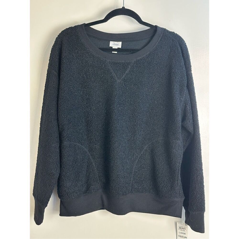Jenni NWT size L Sherpa crewneck sweatshirt